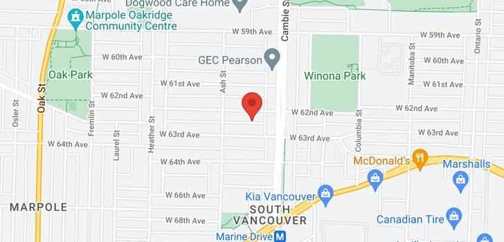map of 749 W 64TH AVENUE